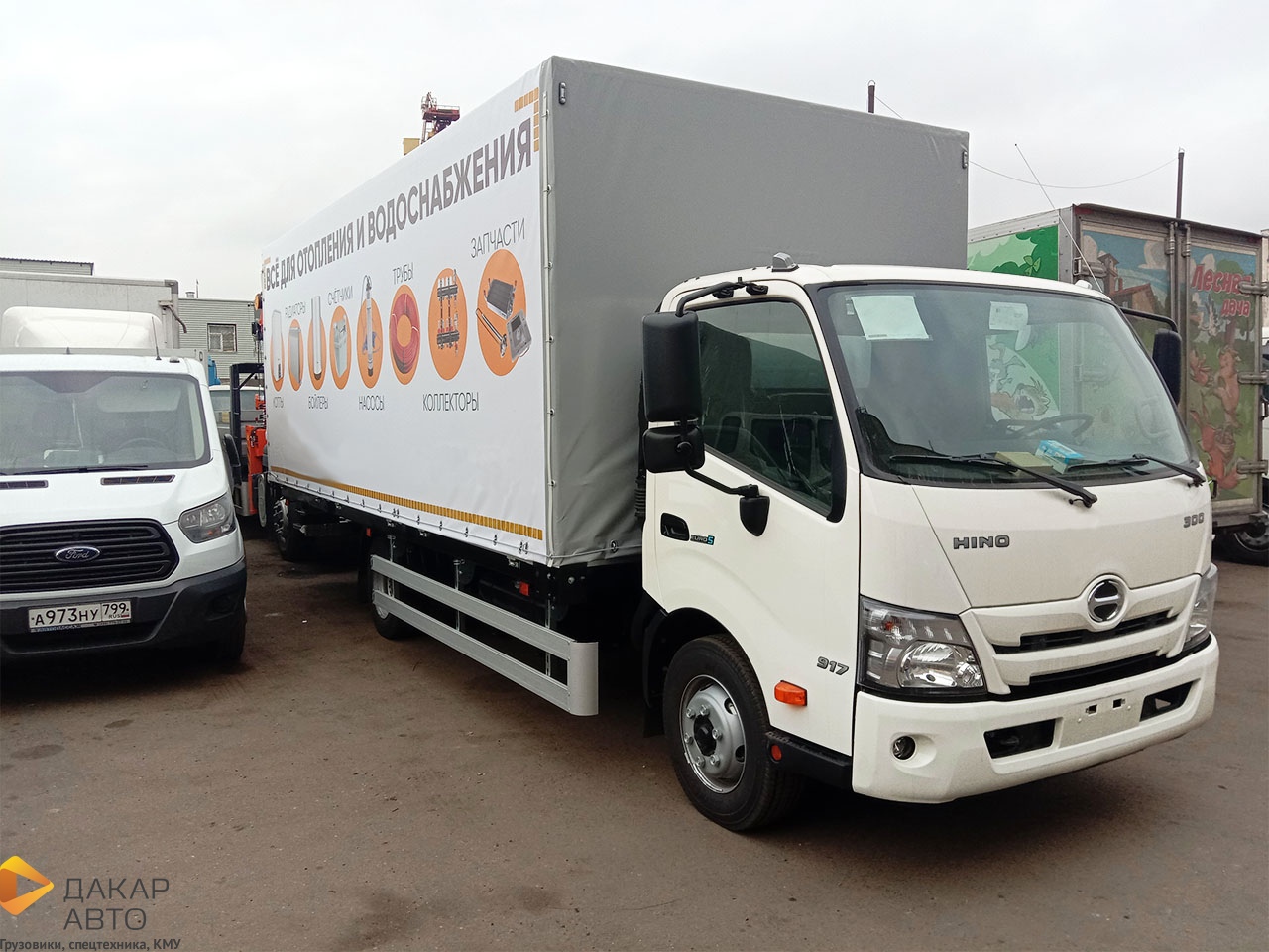 HINO 300-730L БОРТ-ТЕНТ СДВИЖНЫЕ ШТОРЫ 6,2×2,55×2,4 м